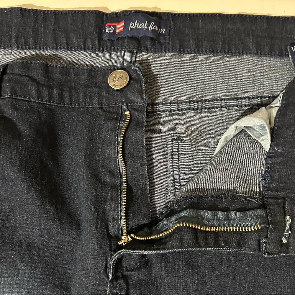 Phat Farm Men's Jeans 38x30 Skinny Fit Stretch Dark Wash Y2K Streetwear Vintage‎ - Picture 6 of 12